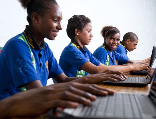 Tagai Students using computers